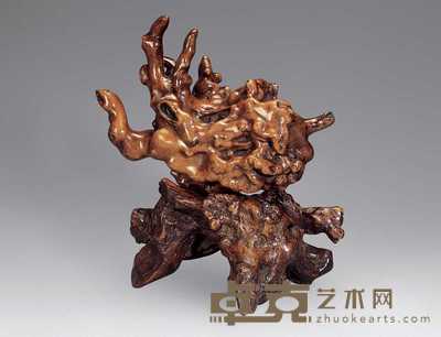 清中期 黄杨木根随形雕佛手摆件 18.5cm